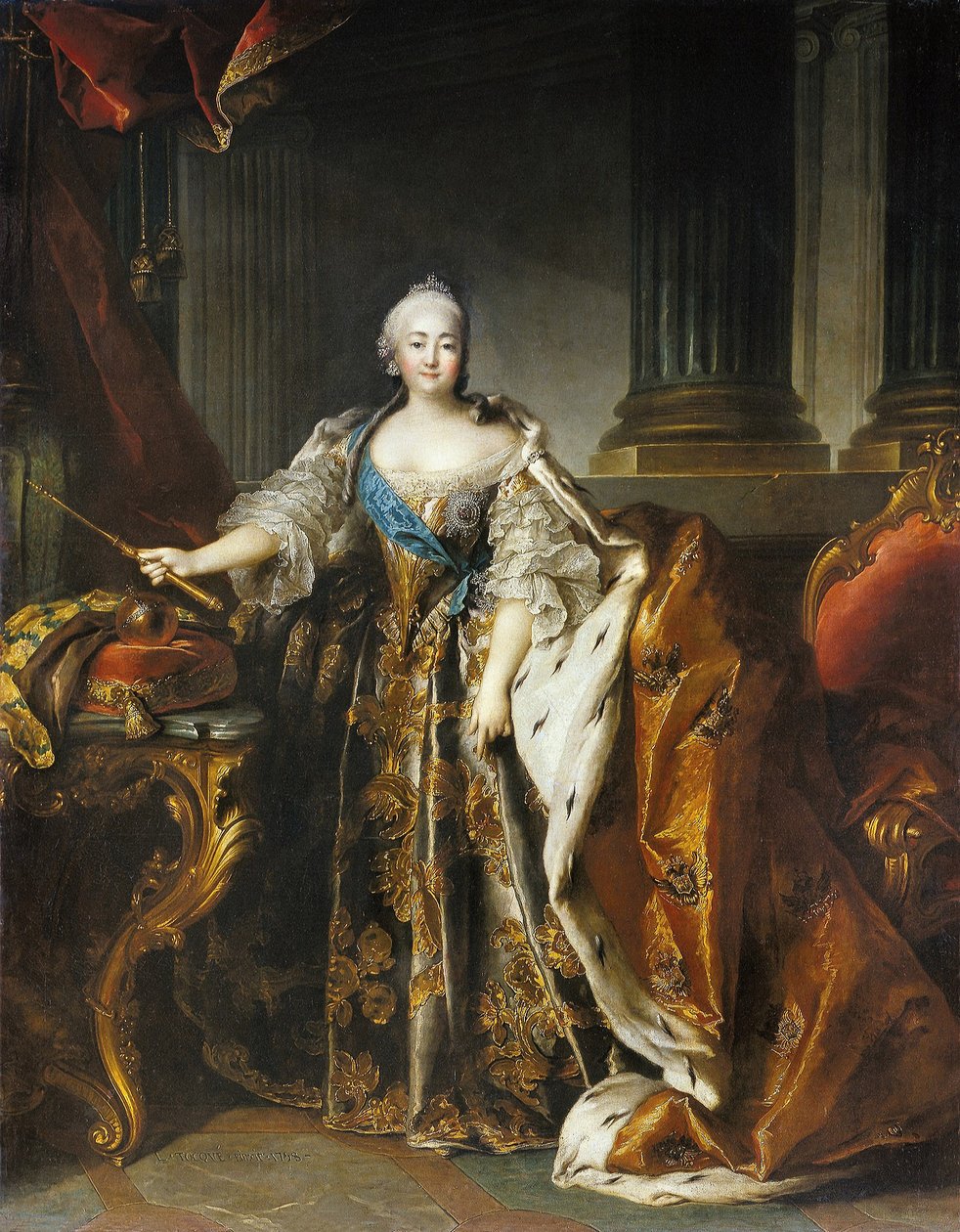 Erzsébet császárné portréja, 1758 alkotó: Louis Tocqué