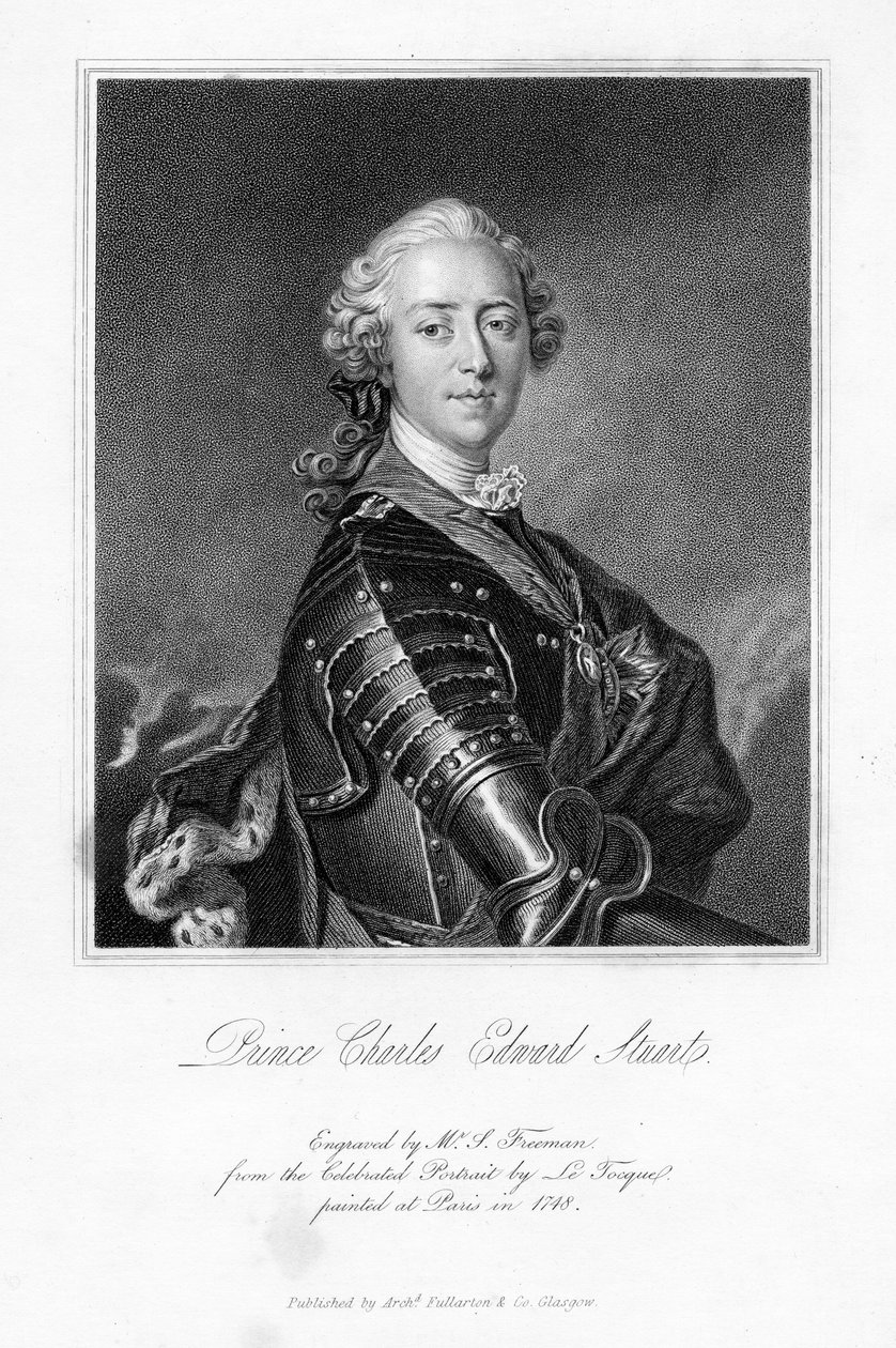 Charles Edward Stuart herceg, S. Freeman által készített nyomat, 1849 körül alkotó: Louis Tocqué
