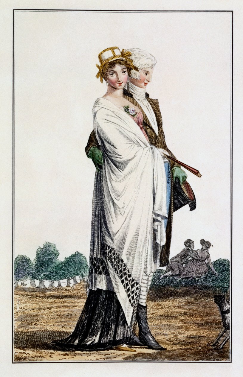 Női délutáni sétálóruha, 1789 alkotó: Louis Marie Lante