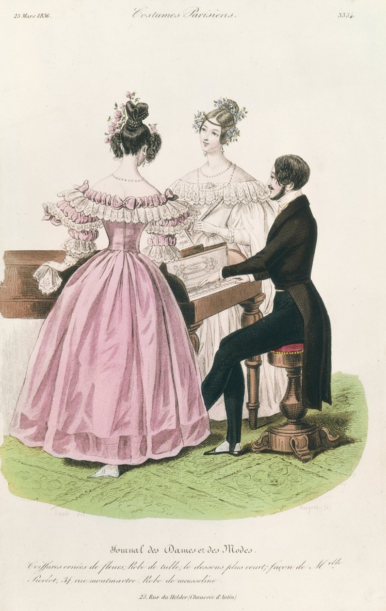 Divattányér a Journal des Dames et des Modes-tól, 1836. március 23 alkotó: Louis Marie Lante