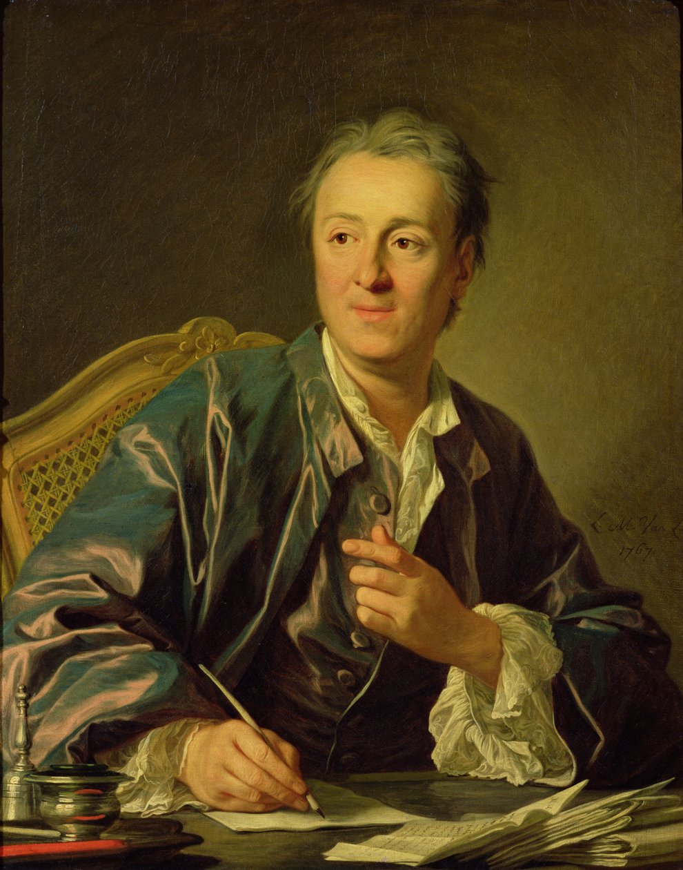 Denis Diderot (1713-84) portréja 1767 alkotó: Louis Michel van Loo
