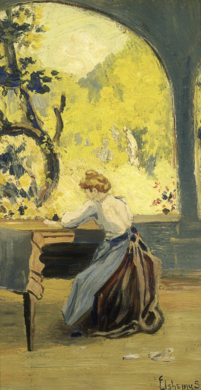 Veranda tavasszal alkotó: Louis Michel Eilshemius