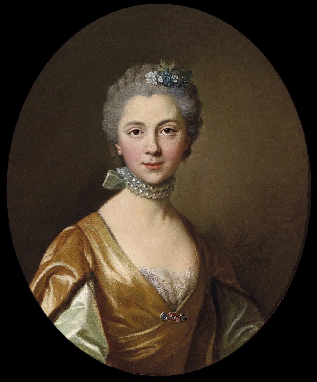 Egy fiatal nő portréja alkotó: Louis Michel van Loo