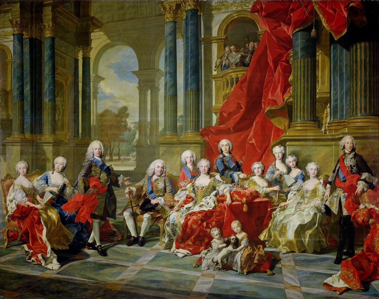 V. Fülöp családja, 1743 alkotó: Louis Michel van Loo