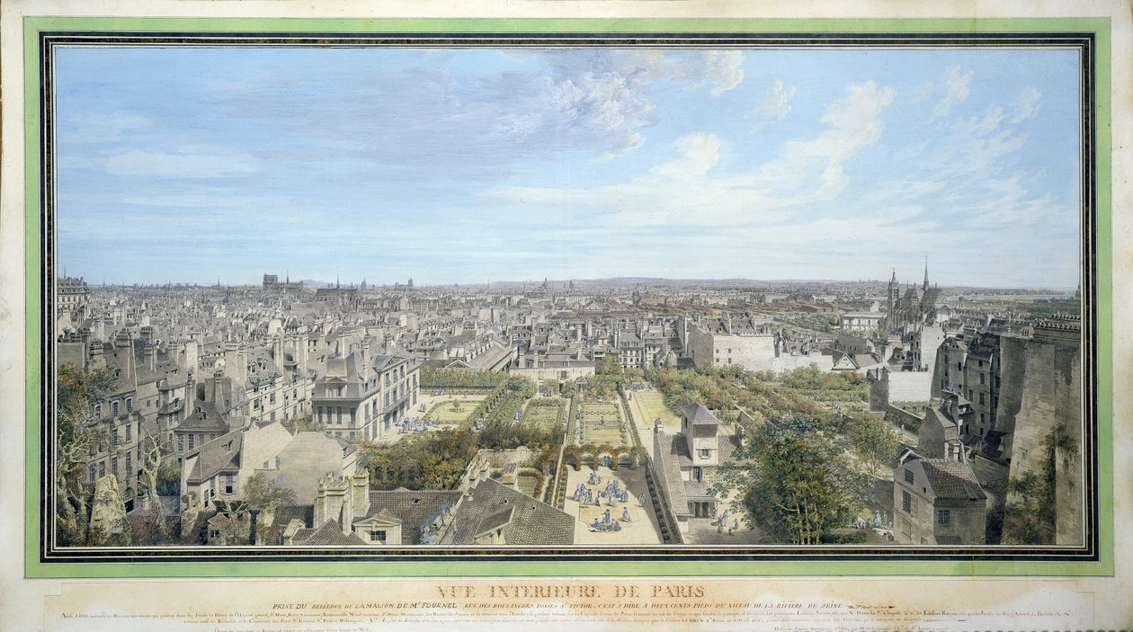 Párizs panoráma észak felé, 1786 alkotó: Louis Nicolas de Lespinasse