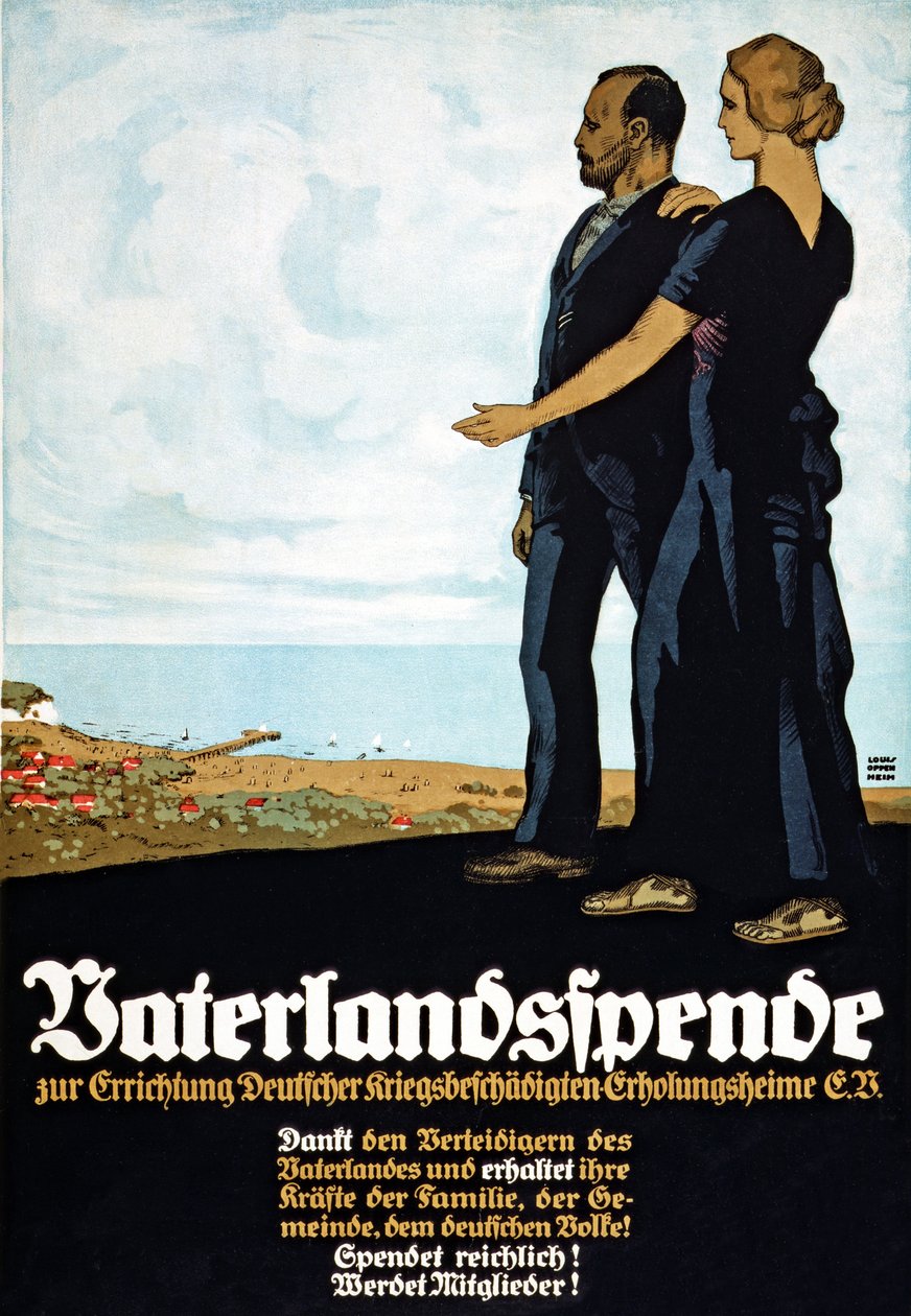 Adománygyűjtő plakát a "Haza Alap" számára, pub. Berlin 1917 alkotó: Louis Oppenheim
