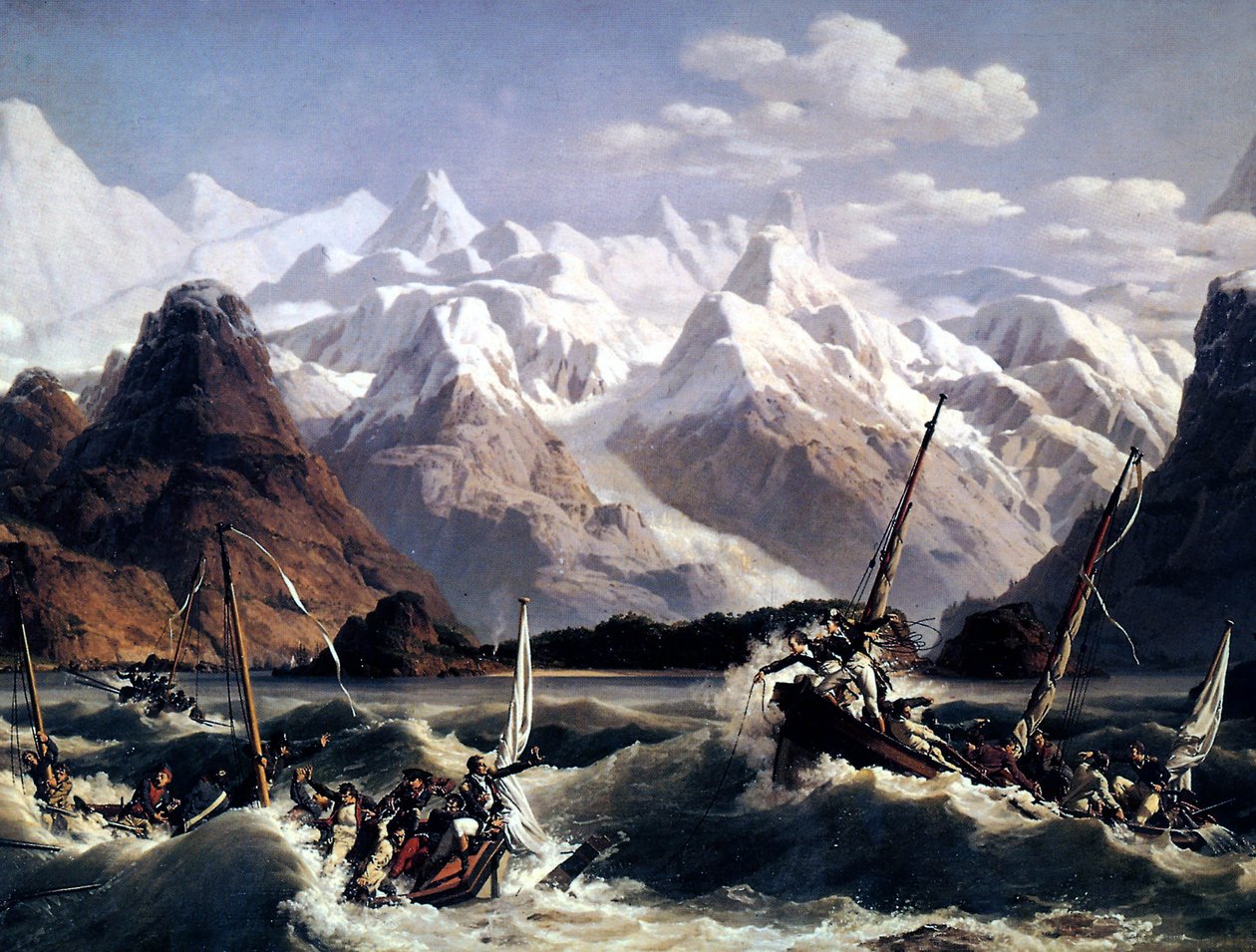 Jean Francois de Galaup tengerész La Perouse nevű flottájának hajótörése alkotó: Louis Philippe Crepin