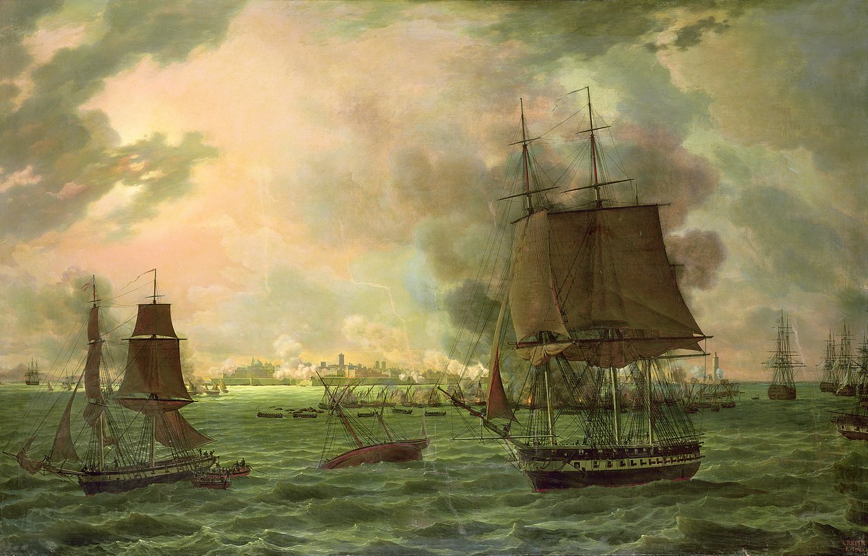 A franciák Cadiz bombázása 1823. szeptember 23-án alkotó: Louis Philippe Crepin