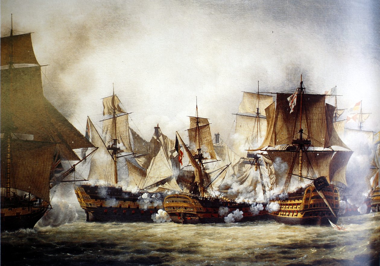 A trafalgari csata jelenete alkotó: Louis Philippe Crepin