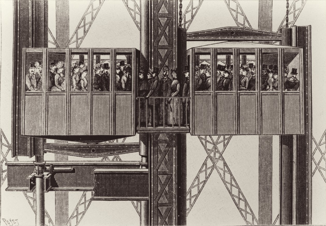 Felvonótervezés, Gustave Eiffel alkotó: Louis Poyet
