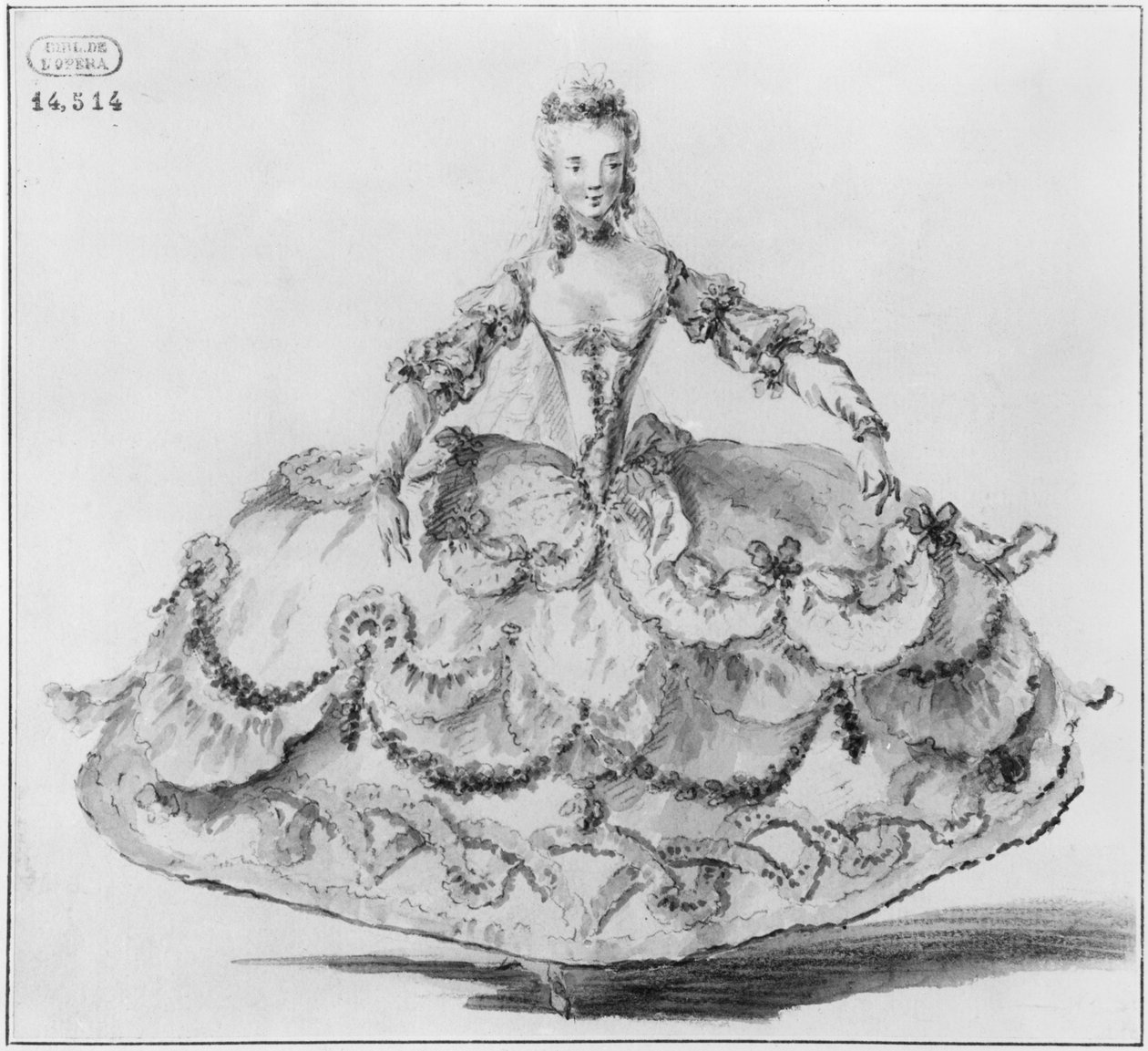 Miss Marie Salle (toll és WC papíron) alkotó: Louis Rene Boquet