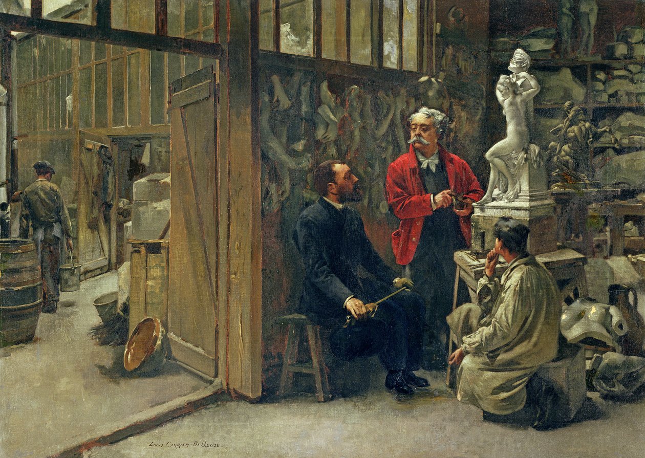 A Szobrász Stúdió, 1870 körül alkotó: Louis Robert Carrier Belleuse