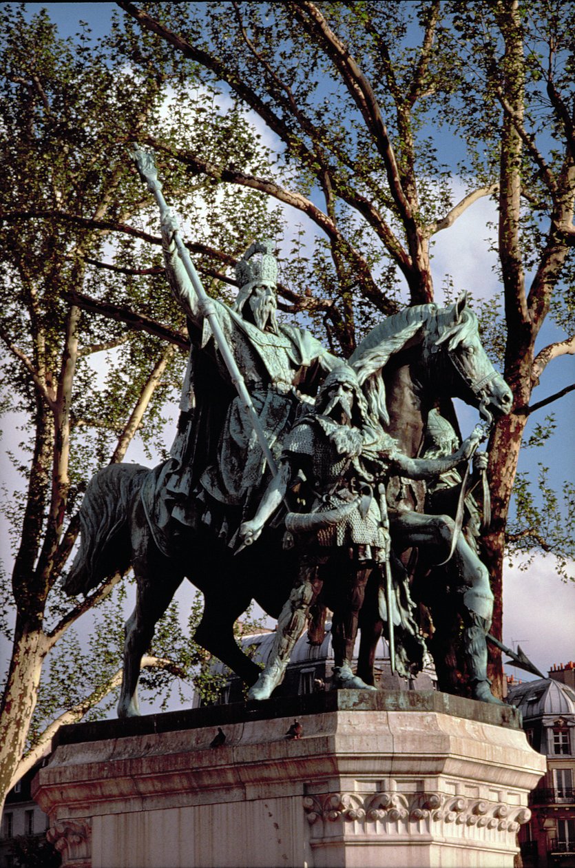 Nagy Károly (Carolus Magnus, Nagy Károly) (747-814) a frankok királya és a Nyugat keresztény császára, 1878 (bronz) alkotó: Louis Rochet