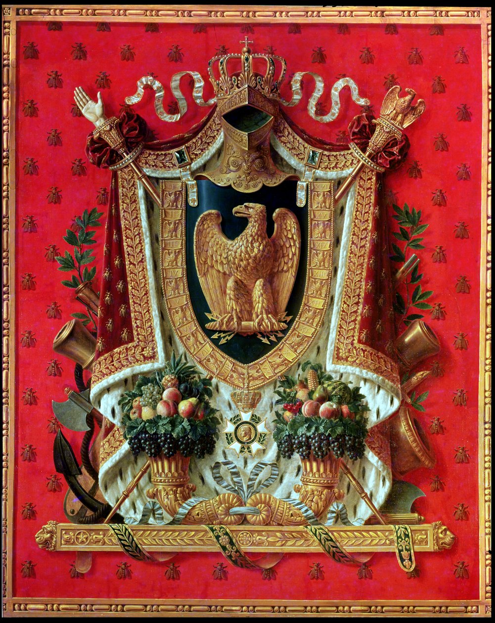 A Francia Birodalom címere, kárpitterve, 1808 alkotó: Louis Saint Ange Desmaisons