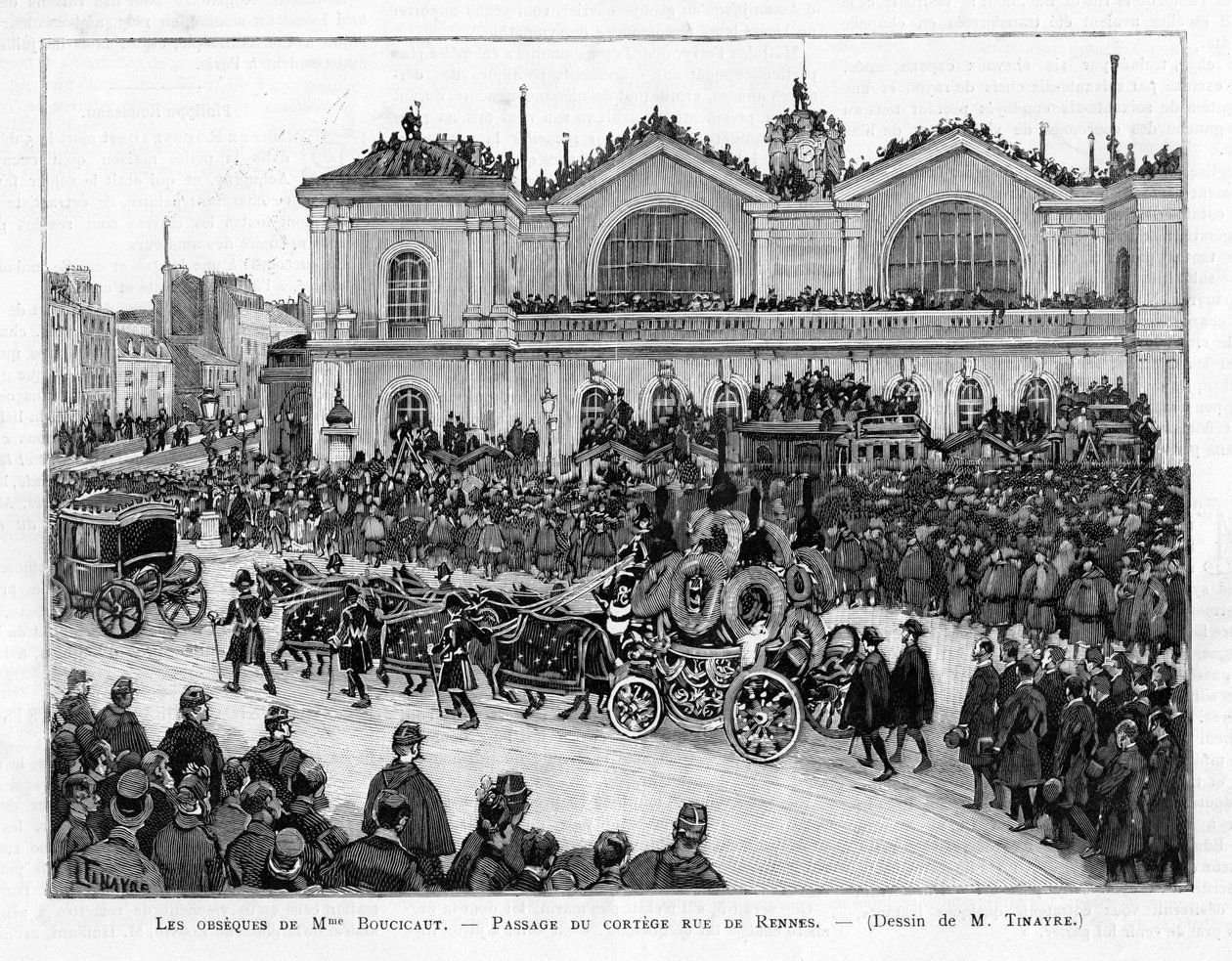 Marguerite Boucicaut temetési körmenete Párizsban, 1887 alkotó: Louis Tinayre