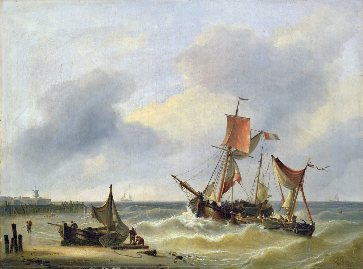 Tengerparti kilátás, 1833 alkotó: Louis Verboeckhoven
