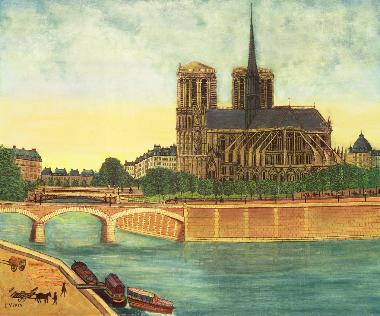 Notre-Dame (az apszis képe) 1933 körül alkotó: Louis Vivin