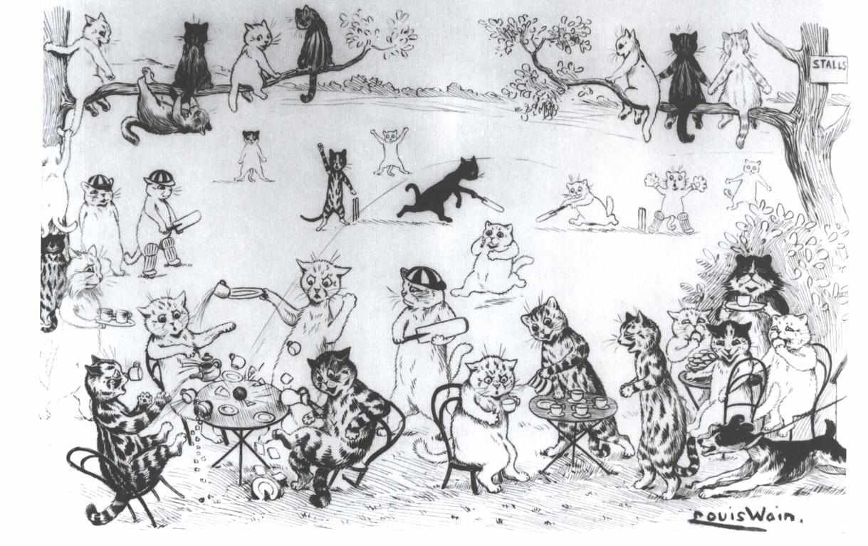 Katzenclub English: Cat club alkotó: Louis Wain