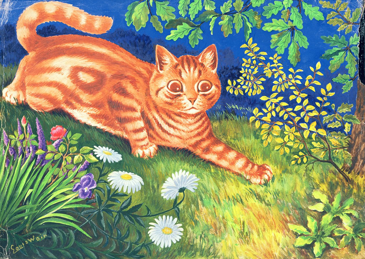 Cat Stalking alkotó: Louis Wain