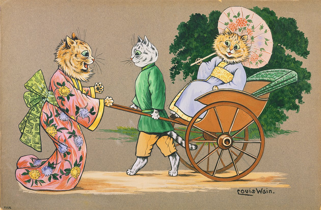 Szerelem első látásra, 1902-1910 körül alkotó: Louis Wain