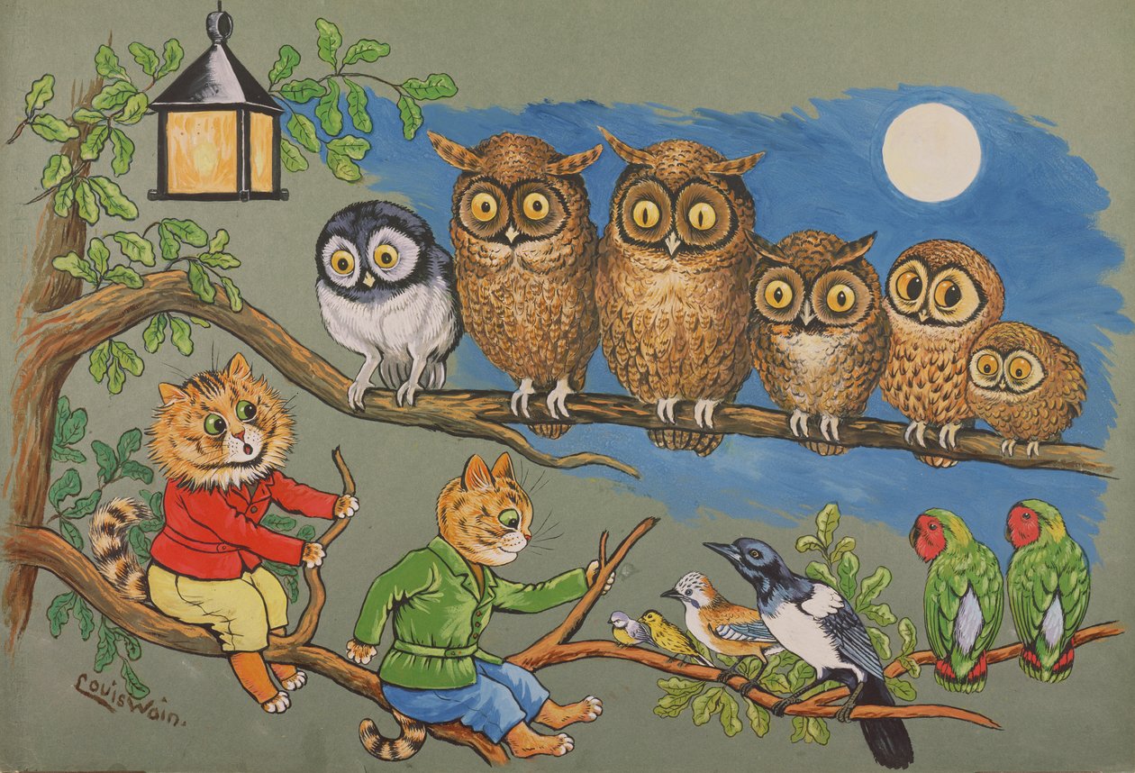 Holdfény-szonáta, 1900-1910 körül alkotó: Louis Wain