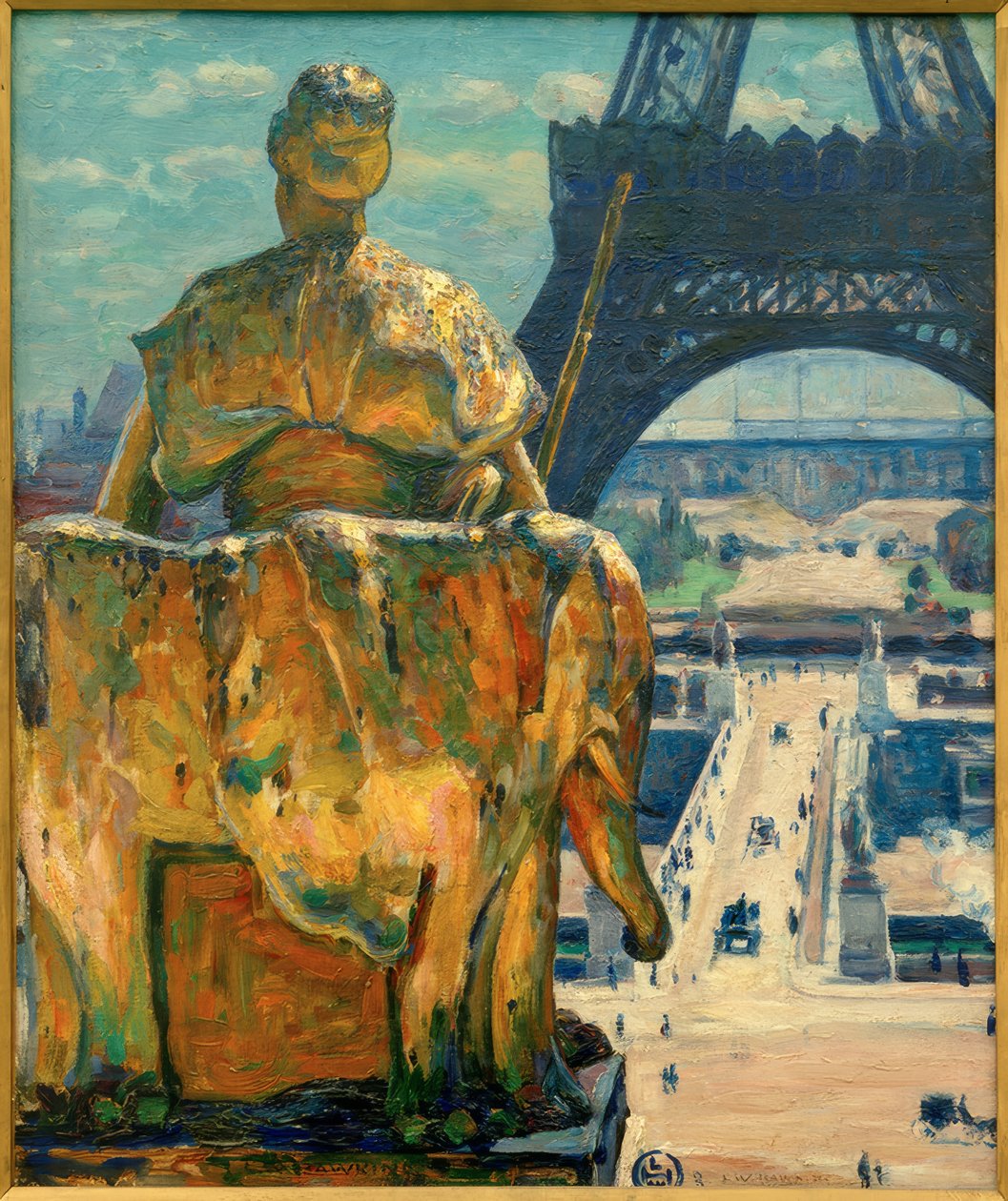 Az Eiffel-torony a Trocadero felől nézve alkotó: Louis Welden Hawkins