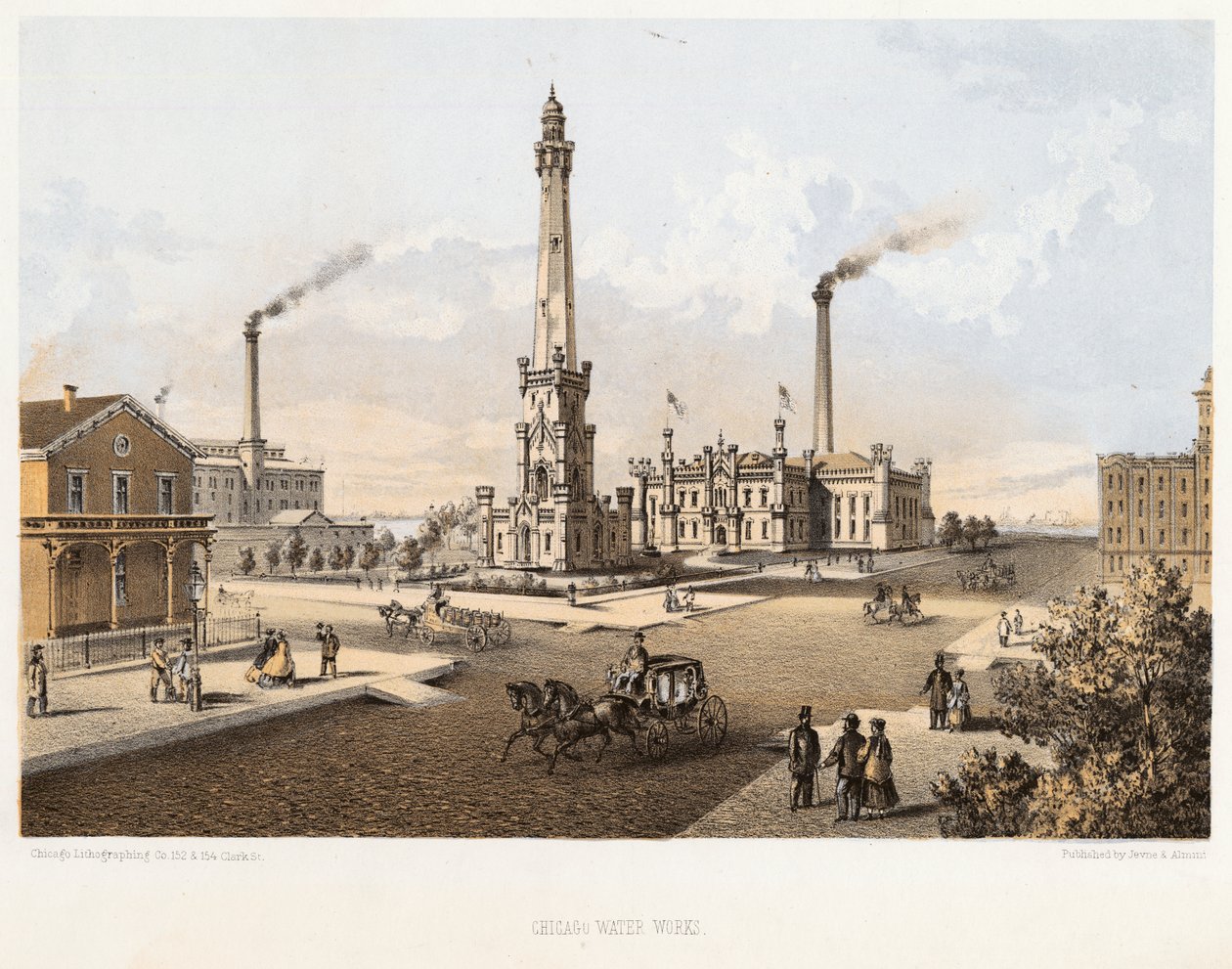 Chicagói Vízművek, 1867 alkotó: Louis Kurtz