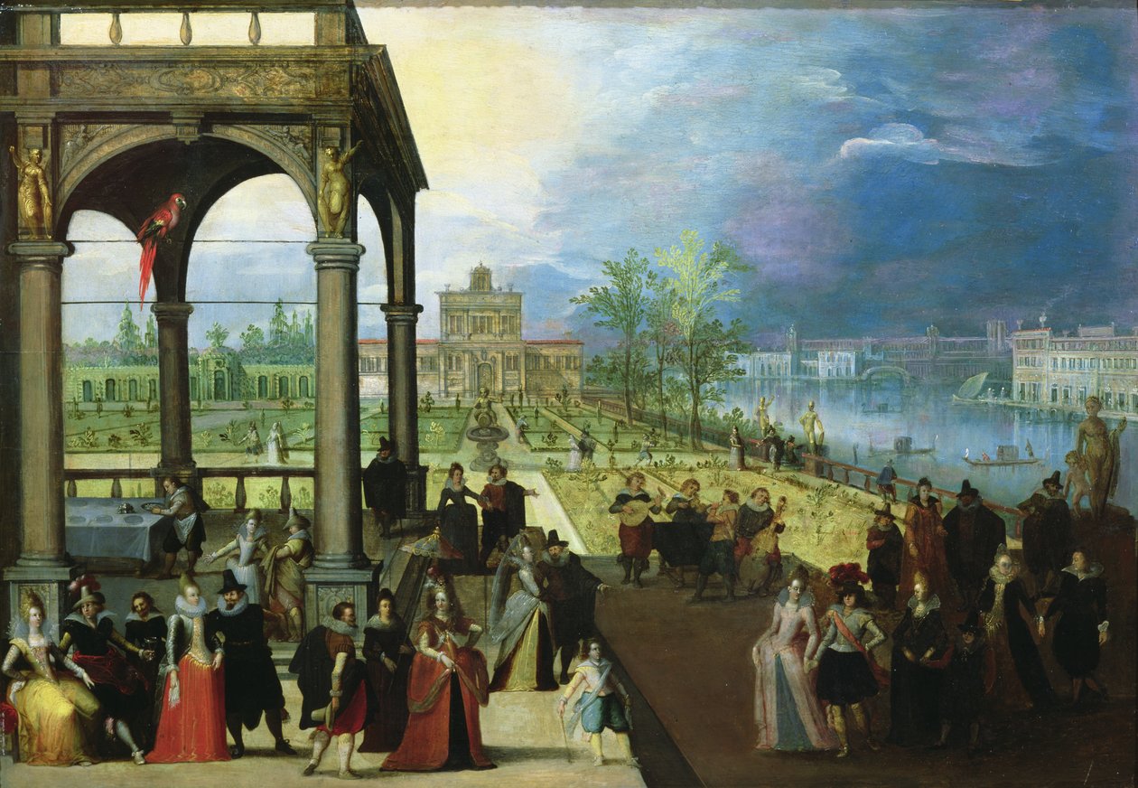 Lakomát egy palotában alkotó: Louis de Caullery