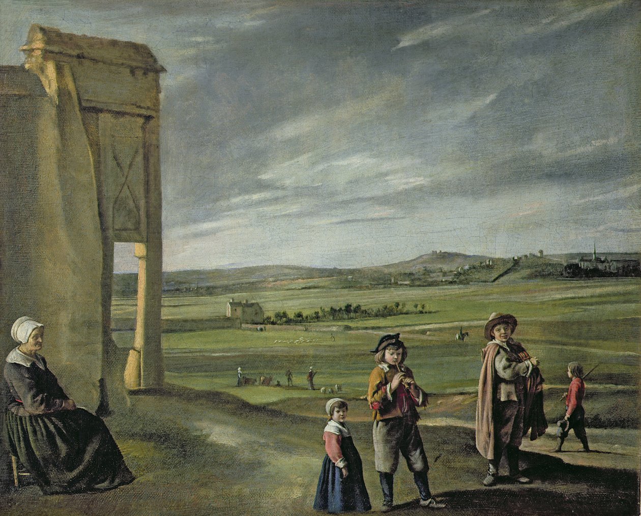 Táj parasztokkal, 1640 körül alkotó: Louis le Nain