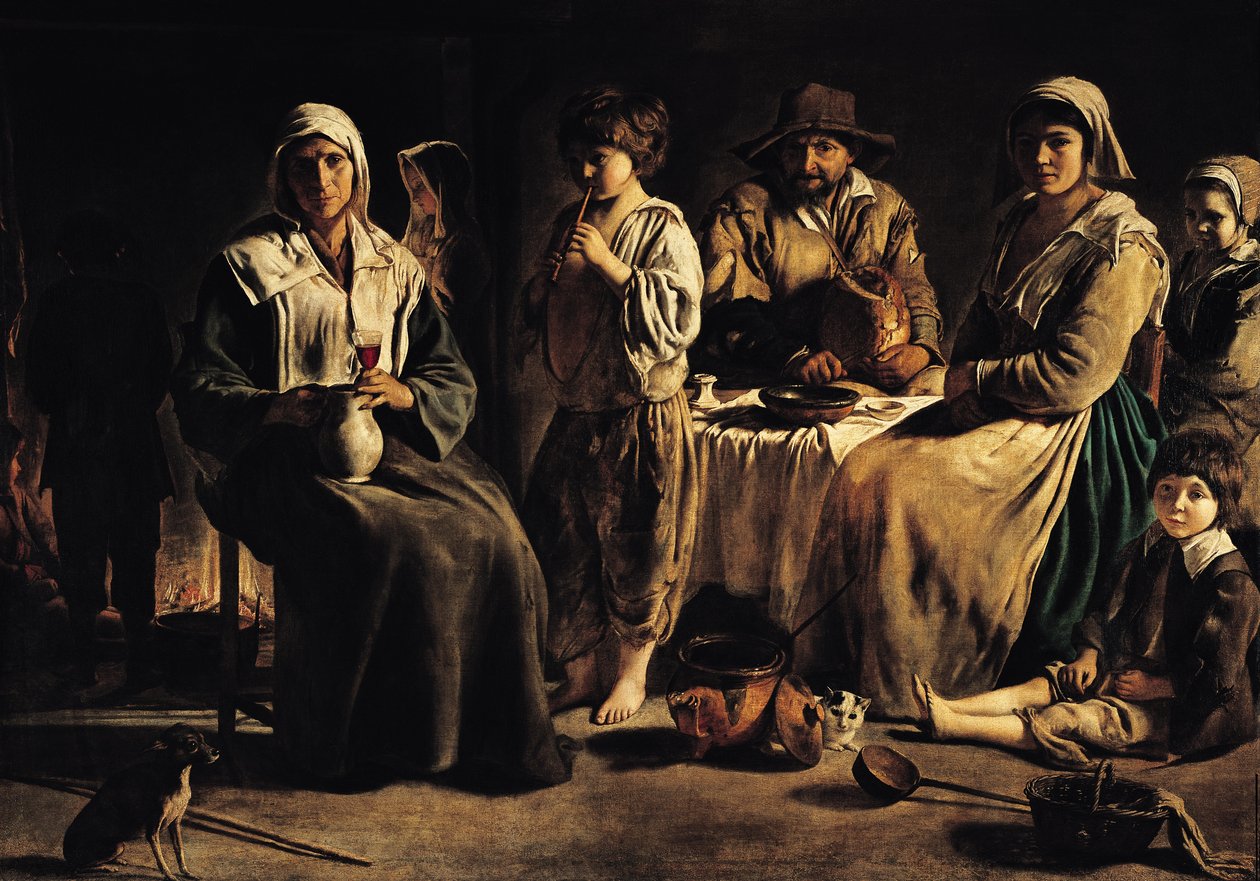 Parasztcsalád egy belső térben, 1643 körül alkotó: Louis le Nain