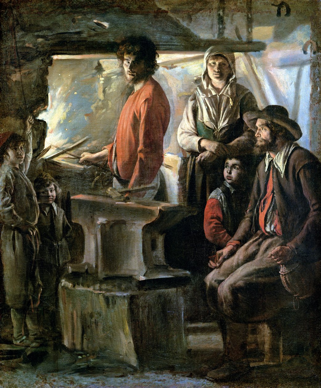 A kovácsműhely, 1640 alkotó: Louis le Nain