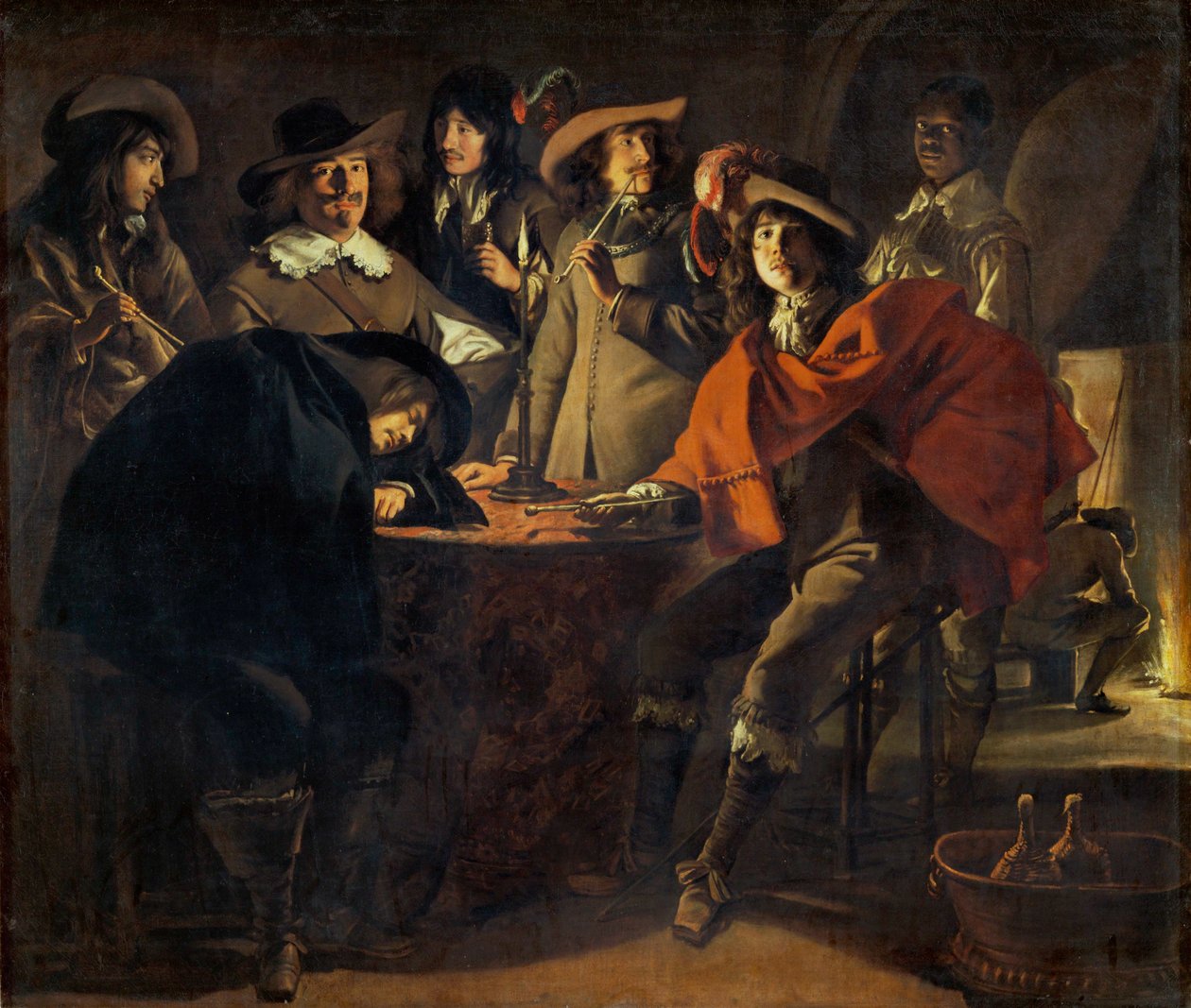 La tabagie, dit aussi le corps de garde - 1643 A dohányzók társasága, az őrség is ... alkotó: Louis (attr. to) Le Nain
