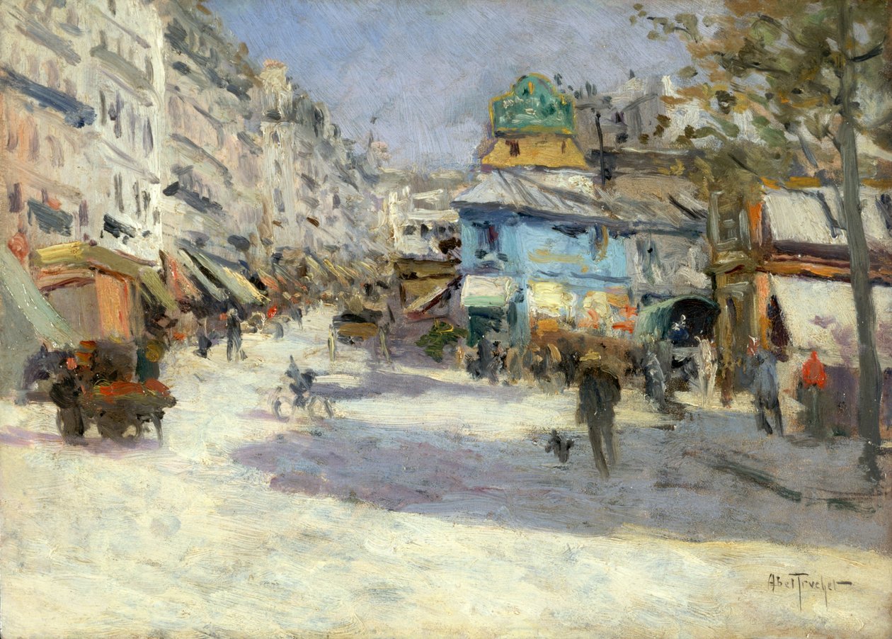 Rue Lepic, Rue Puget és Place Blanche sarka, 1890 körül (olaj, fa) alkotó: Louis Abel Truchet