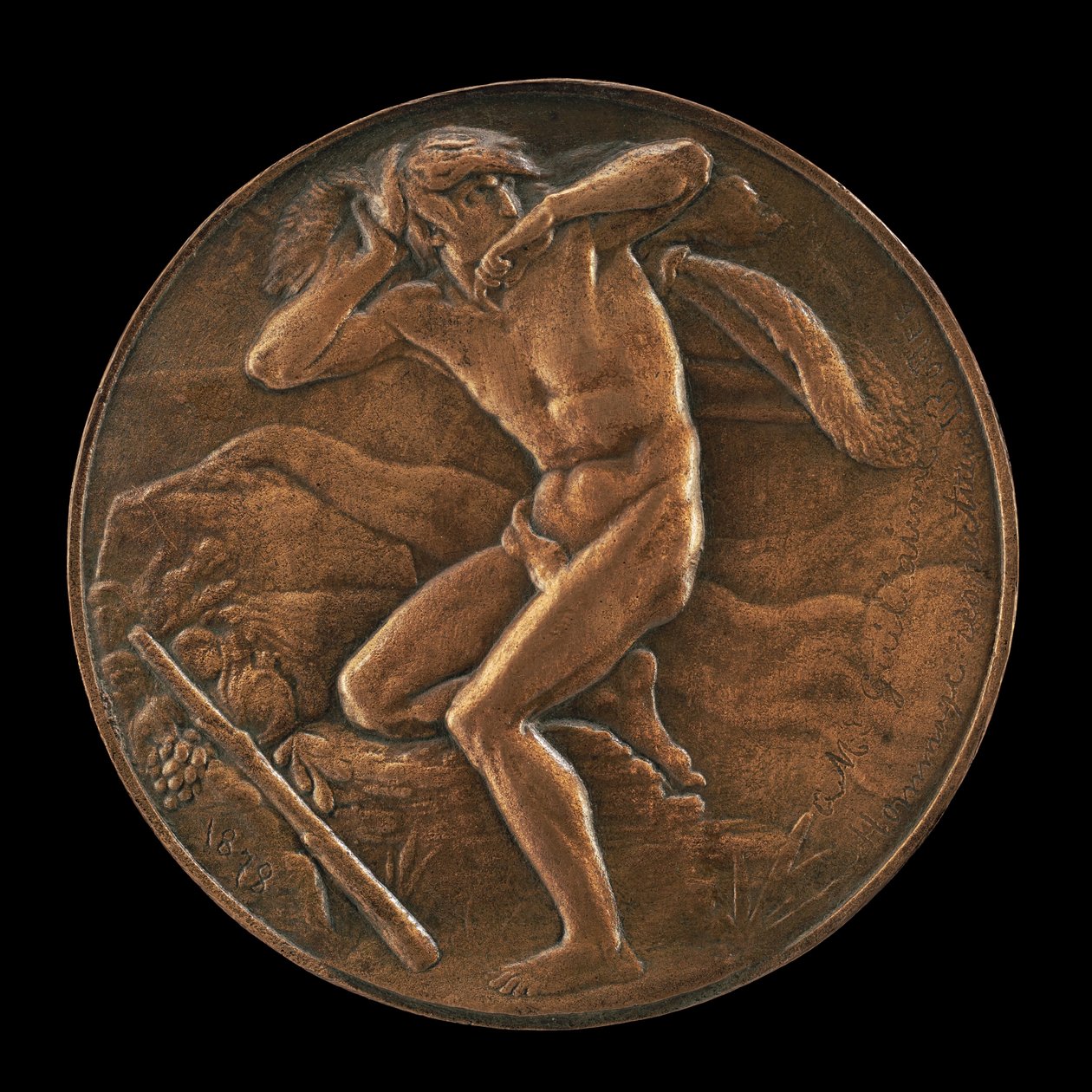 Káin kárhozata, Káin az örökkévalóság által átkozott, 1878. alkotó: Louis Alexandre Bottée