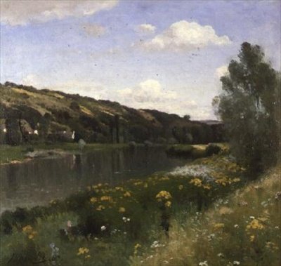 Folyói táj alkotó: Louis Alexandre Bouche