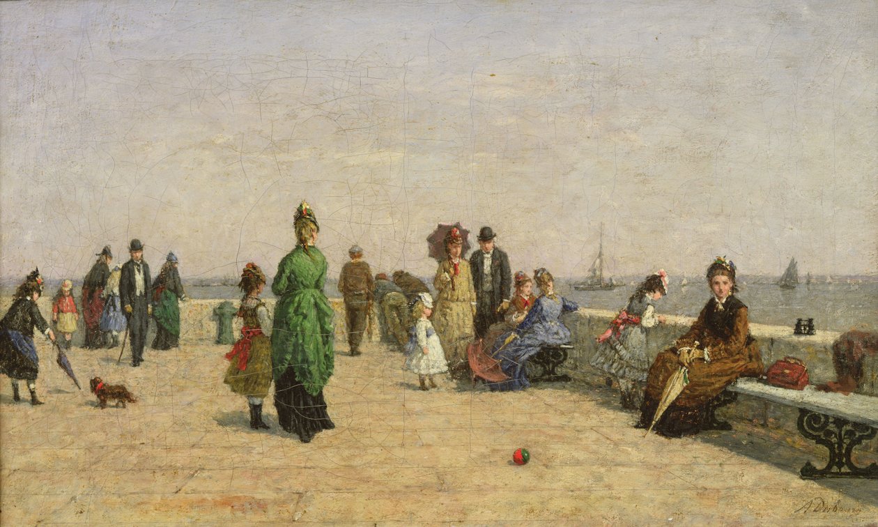 A móló Honfleurben alkotó: Louis Alexandre Dubourg