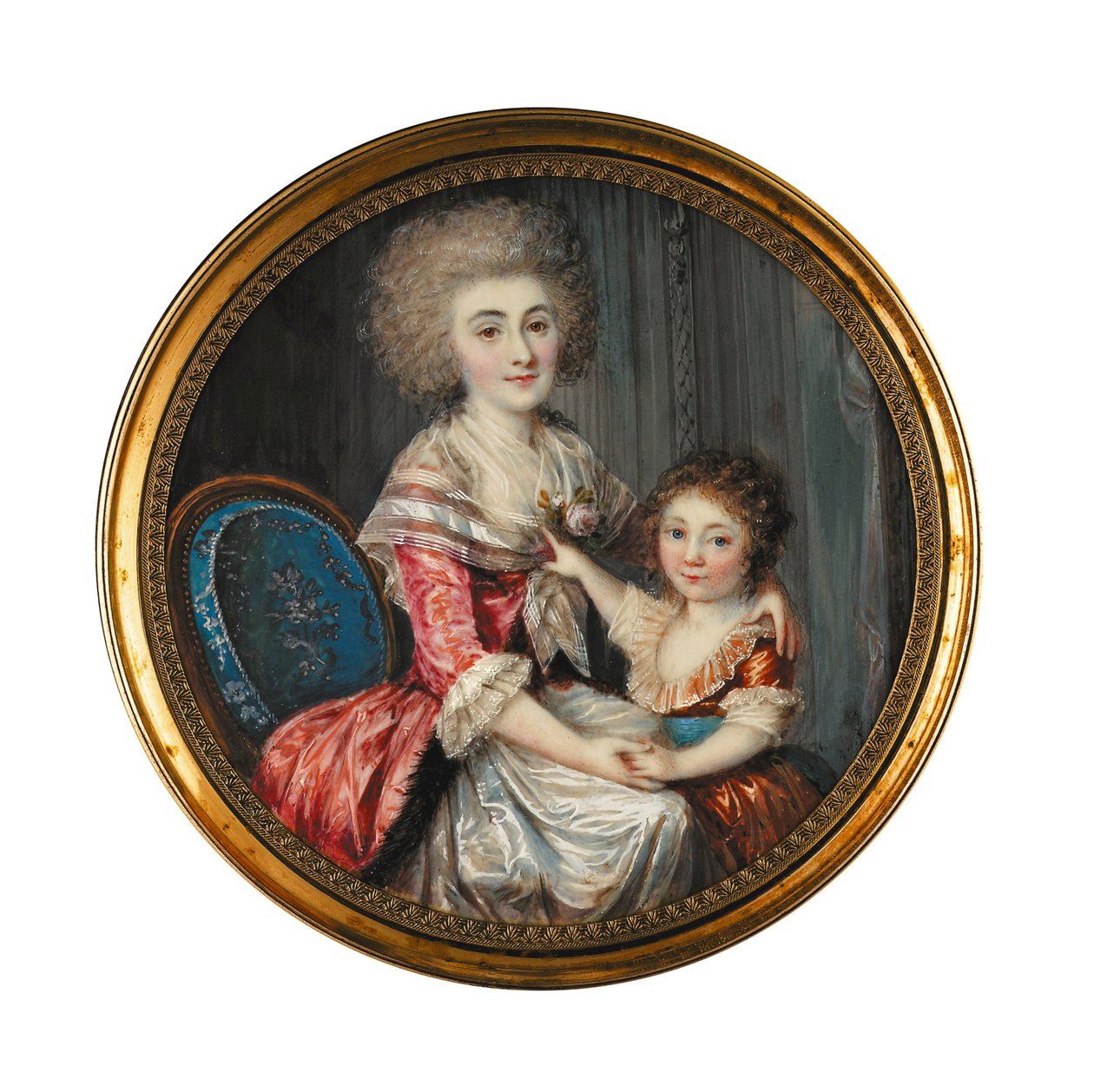 Egy fiatal hölgy, akit Madame de Genlisnek hívtak, átöleli kisfiát alkotó: Louis Andre Fabre