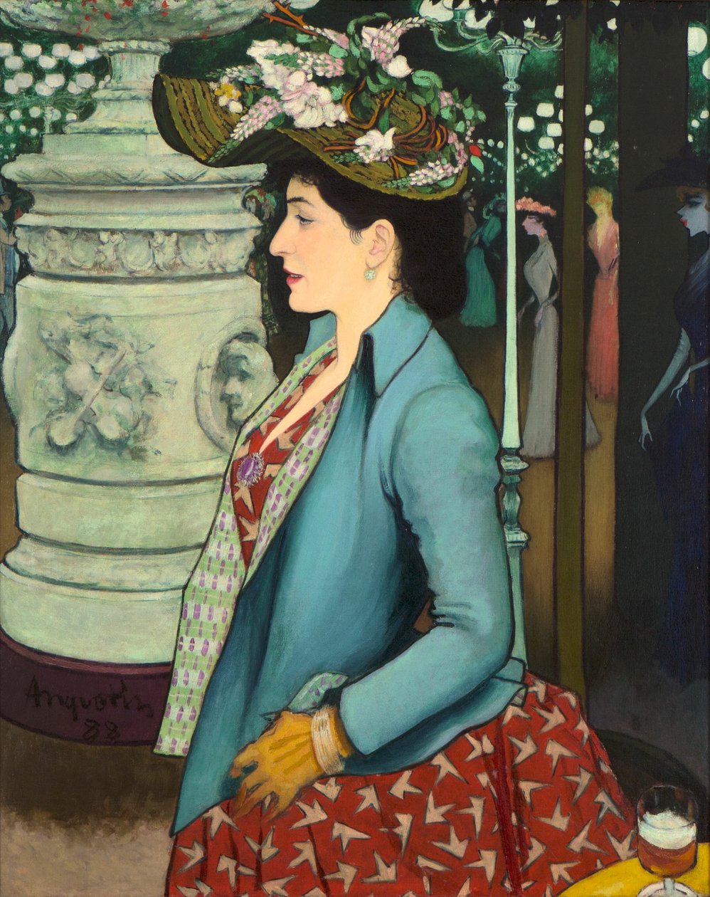 Egy elegáns nő az Élysée Montmartre-ban alkotó: Louis Anquetin