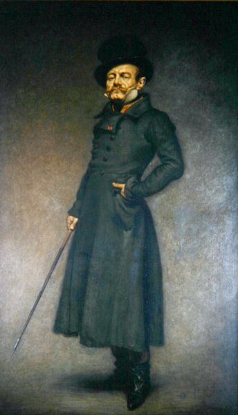 Firmin Gemier (1869-1933) Bridau ezredes szerepében Emile Fabre (1869-1955) „La Rabouilleuse” című darabjában alkotó: Louis Anquetin