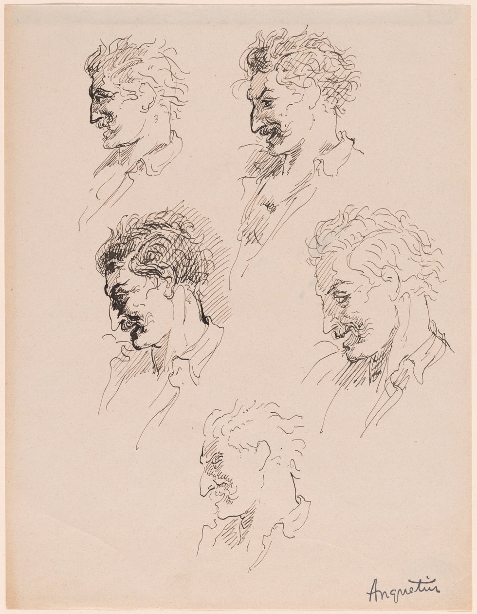 Fej tanulmányok alkotó: Louis Anquetin
