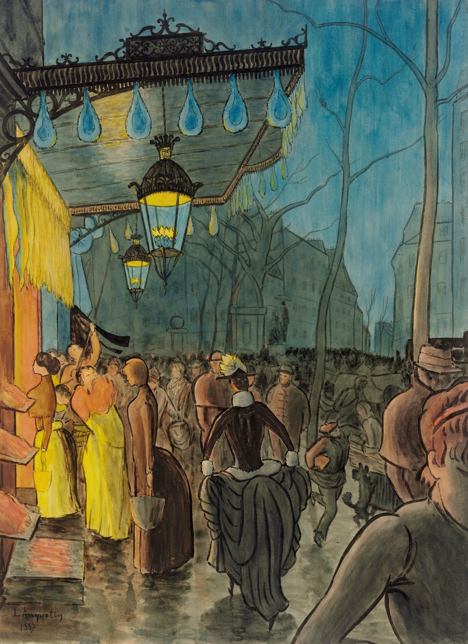 Avenue de Clichy, Párizs alkotó: Louis Anquetin