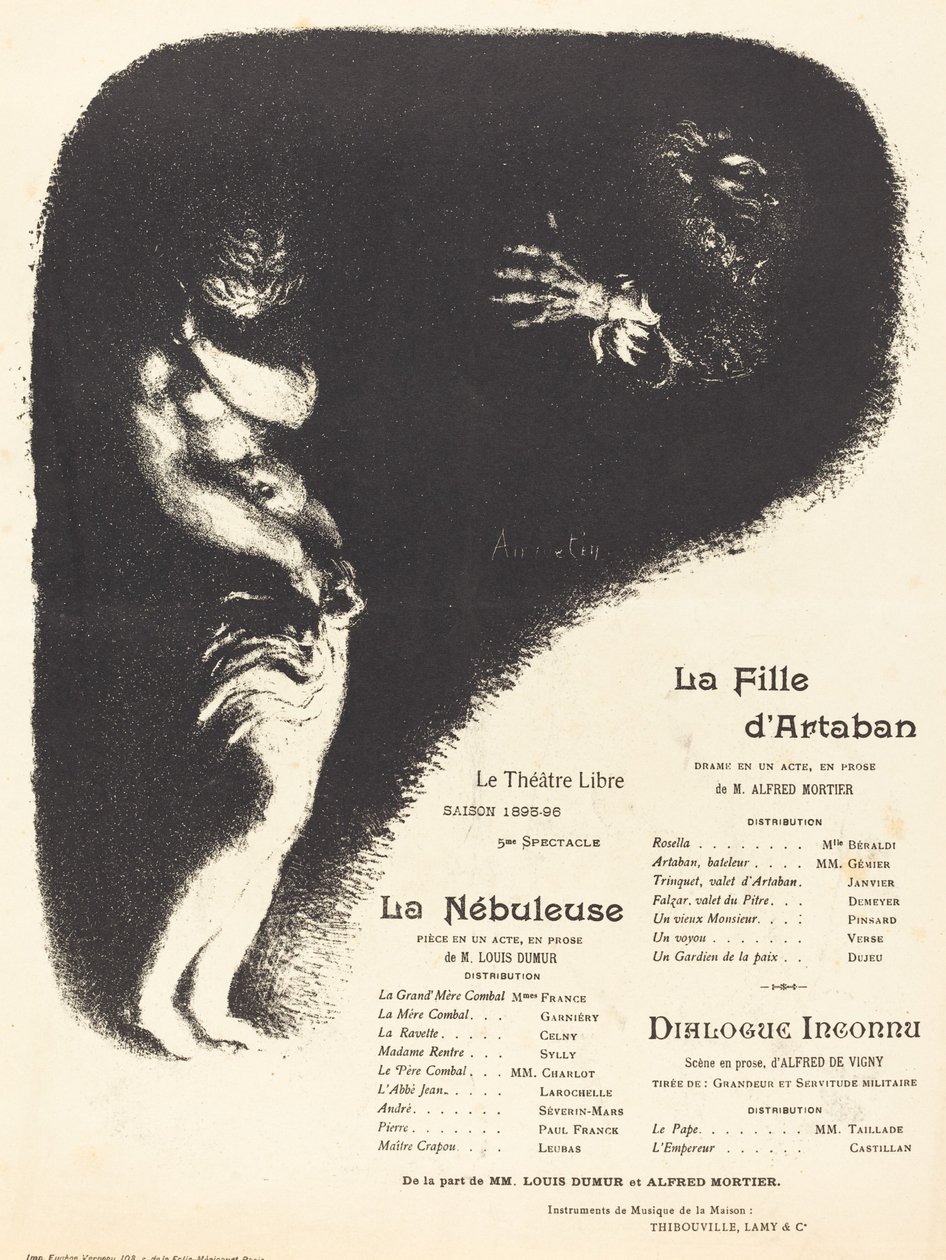 Artaban lánya, A köd, Ismeretlen párbeszéd, 1896. alkotó: Louis Anquetin