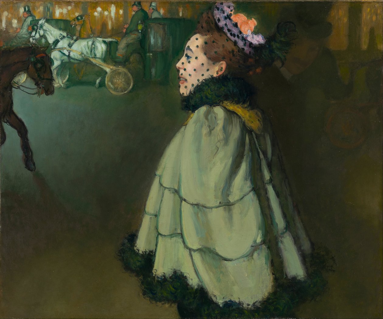 Nő a Champs-Élysées-n éjjel alkotó: Louis Anquetin
