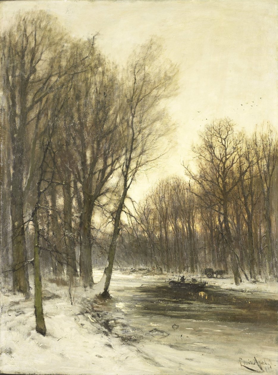 Délutáni kilátás a Snowy Woods-ra alkotó: Louis Apol