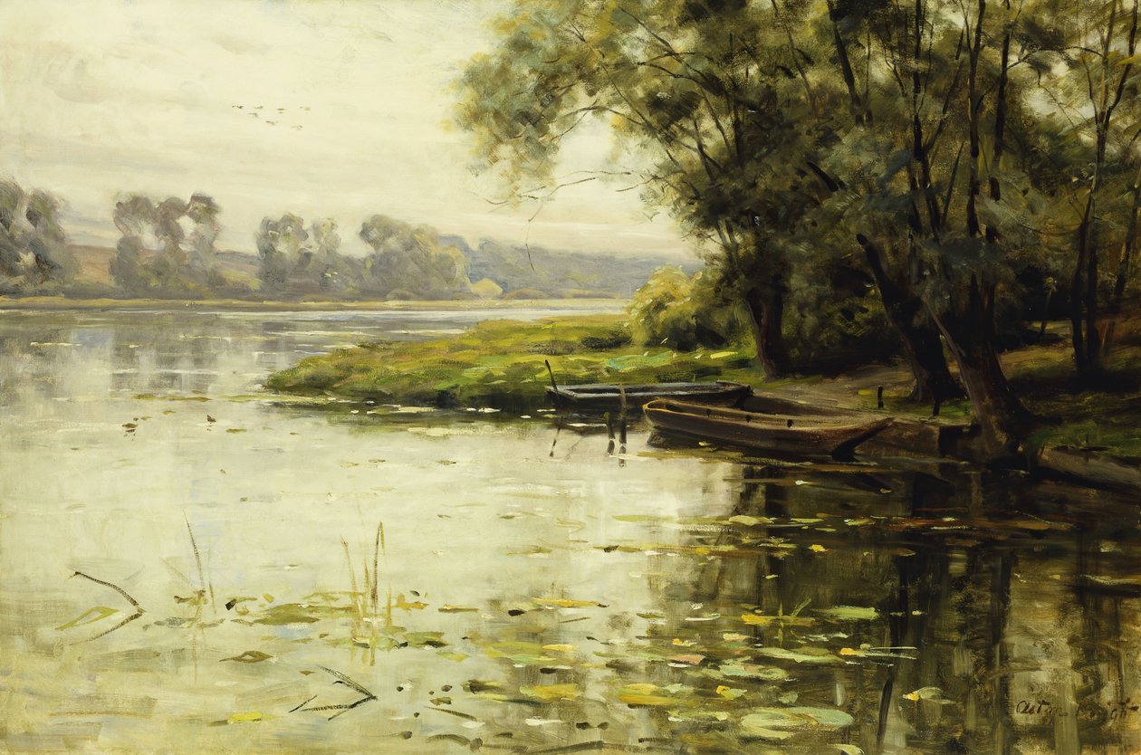Rét a folyóparton; La Prairie au bord de Fleuve alkotó: Louis Aston Knight