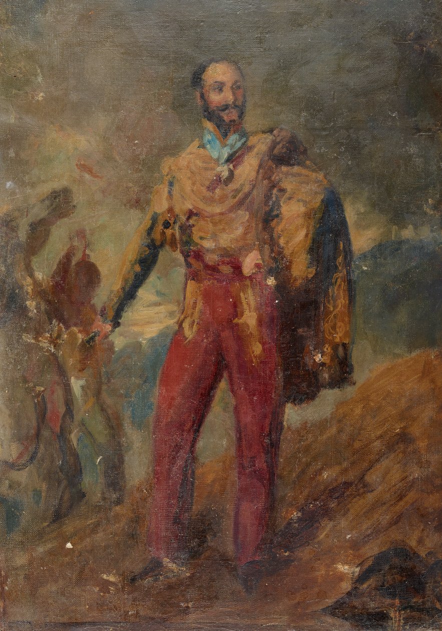 Álló tiszt portrévázlata alkotó: Louis Auguste Baron de Schwiter