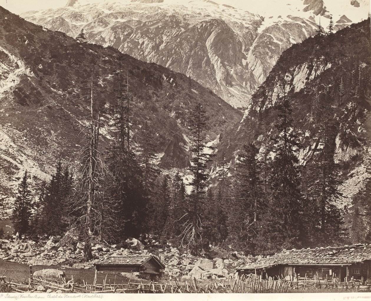 Chalet de Handeck, Hasli-völgy, Bern kanton, Svájc alkotó: Louis Auguste Bisson and Auguste Rosalie Bisson