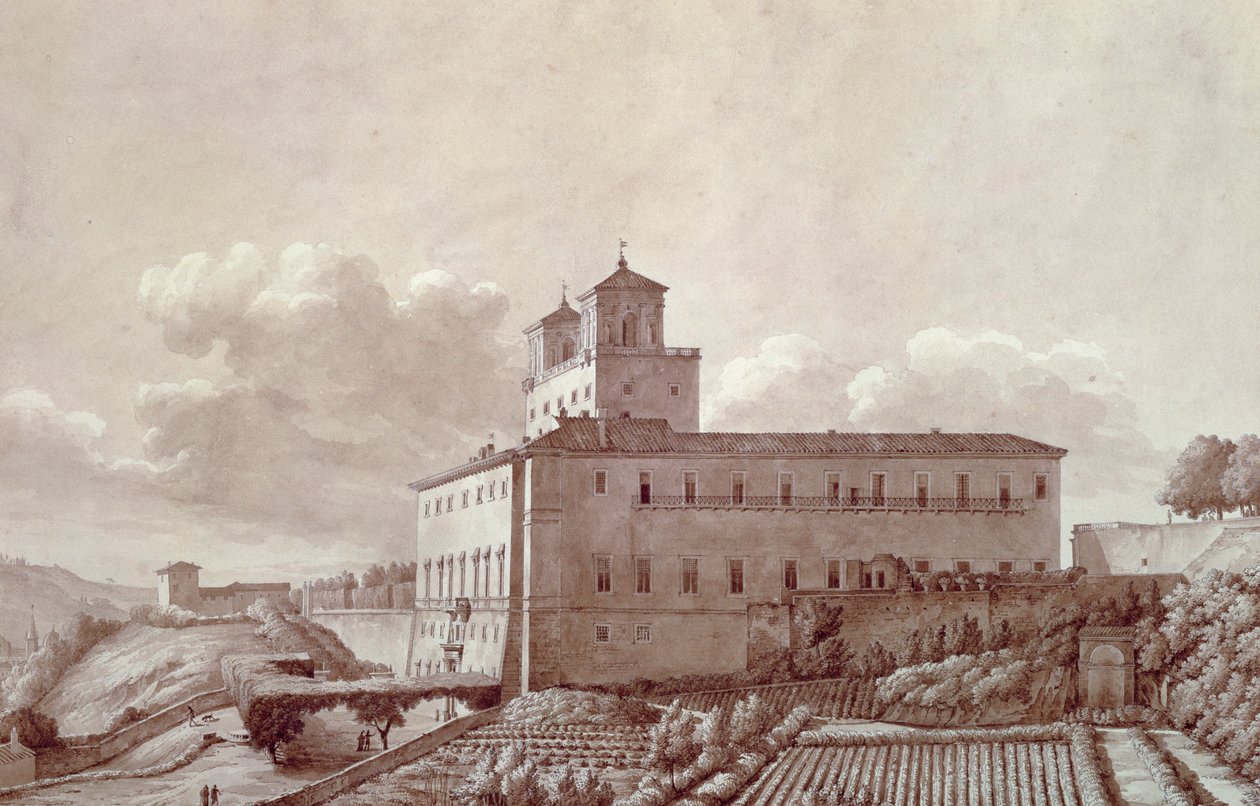 Villa Medici a Pincian-dombon (Pincio) Rómában, Louis-Auguste Boileau (1812-1896), Olaszország alkotó: Louis Auguste Boileau