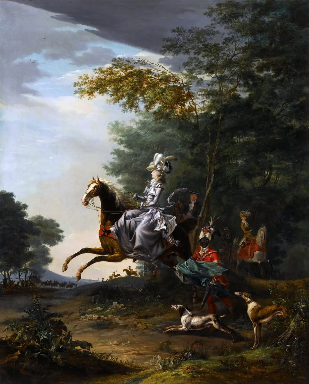 Marie-Antoinette 1755-1793 Vadászat kutyákkal alkotó: Louis Auguste Brun de Versoix
