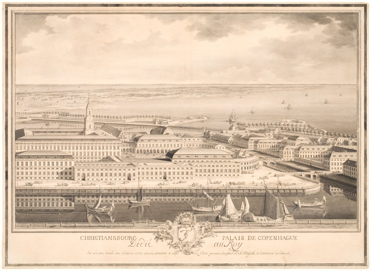 Koppenhágai palota Christiansburg alkotó: Louis Auguste Le Clerc